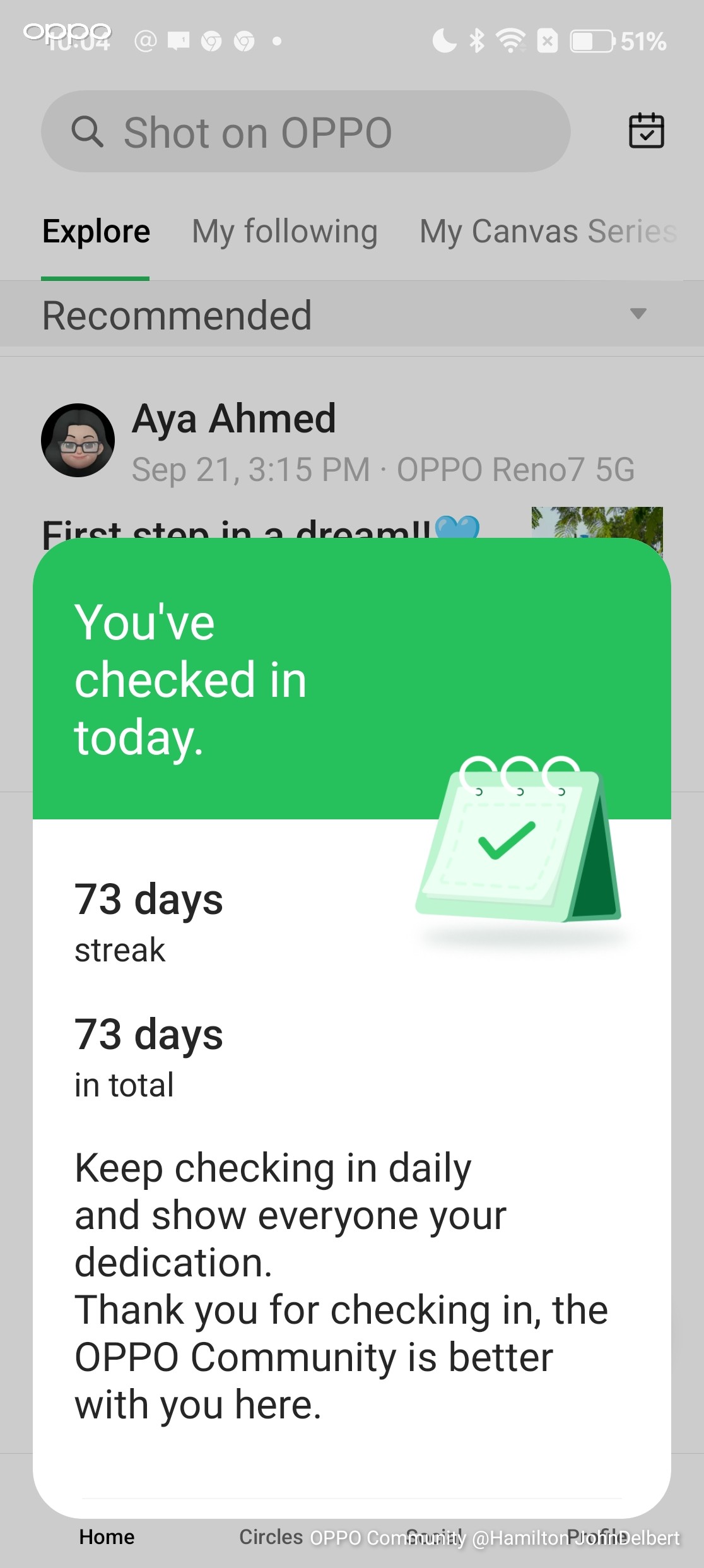 Good afternoon !!I completed 2 months of daily check in toda