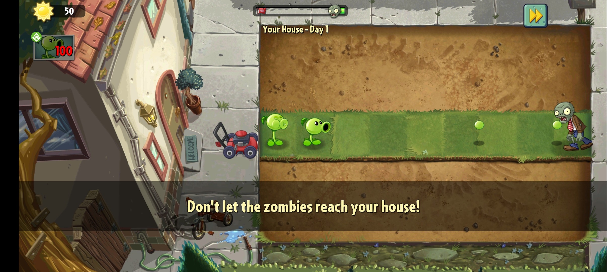 My Strategy Game test  Plants vs Zombies 2
