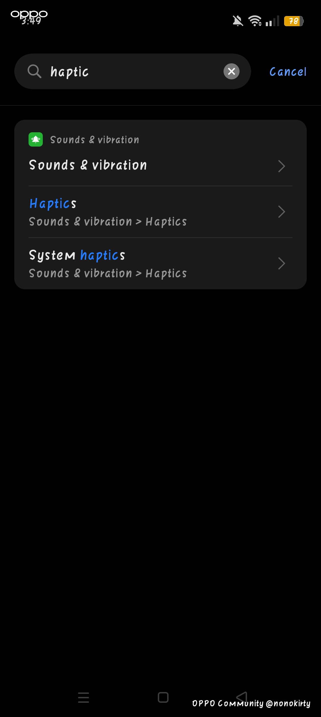 Can't disable vibrate when touch
