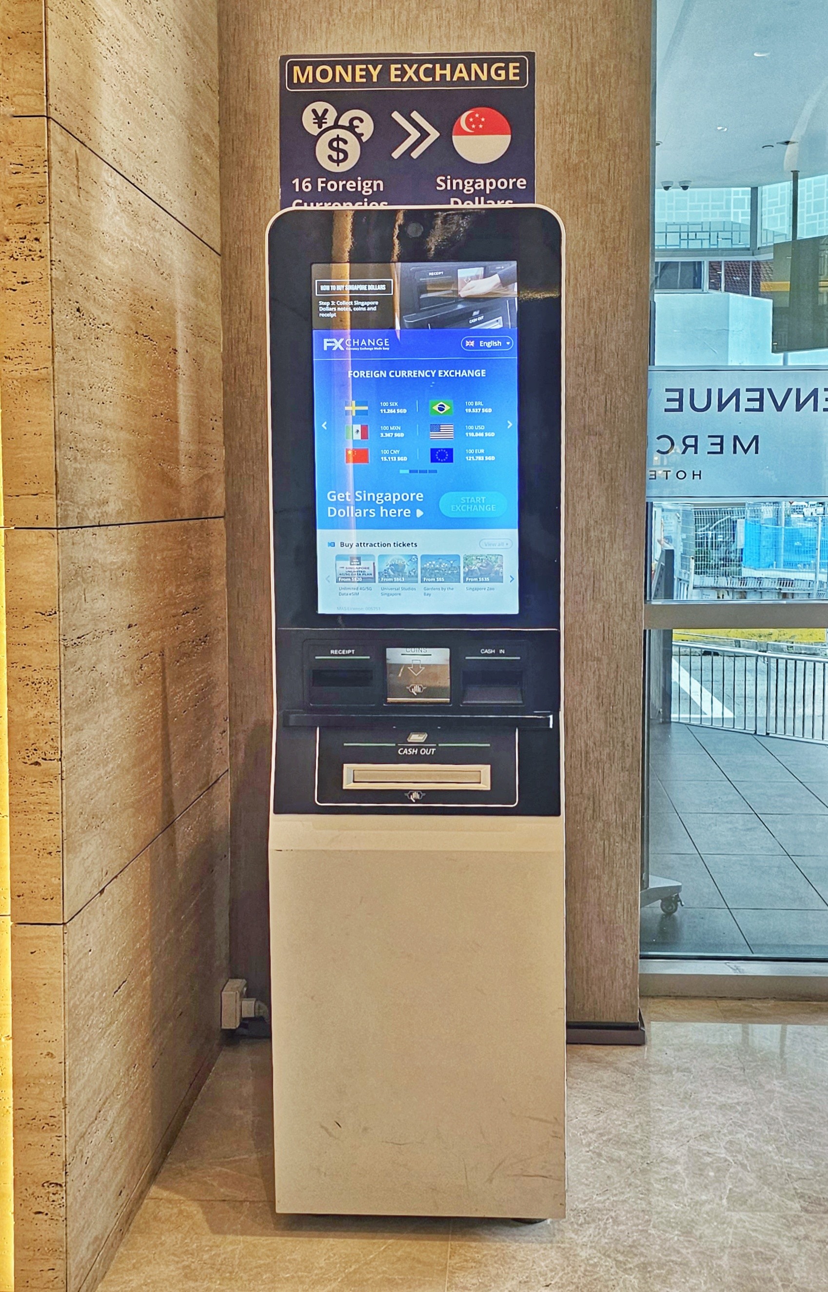 Just for laugh. There is a money changing machine installed