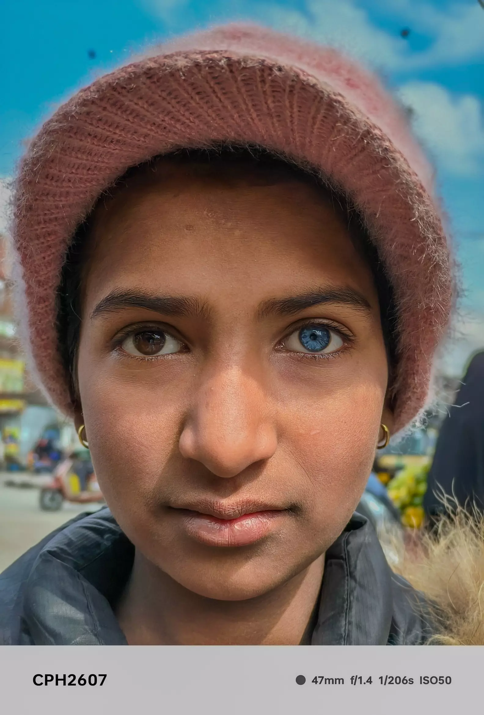 Portrait Diff Color Eyes of two different colours.Portraits from Kashmir.Shot on