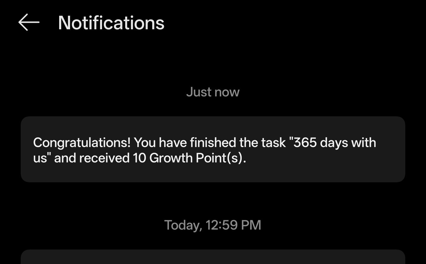 Hello everyone ☺️ Just received the notification 365 days in