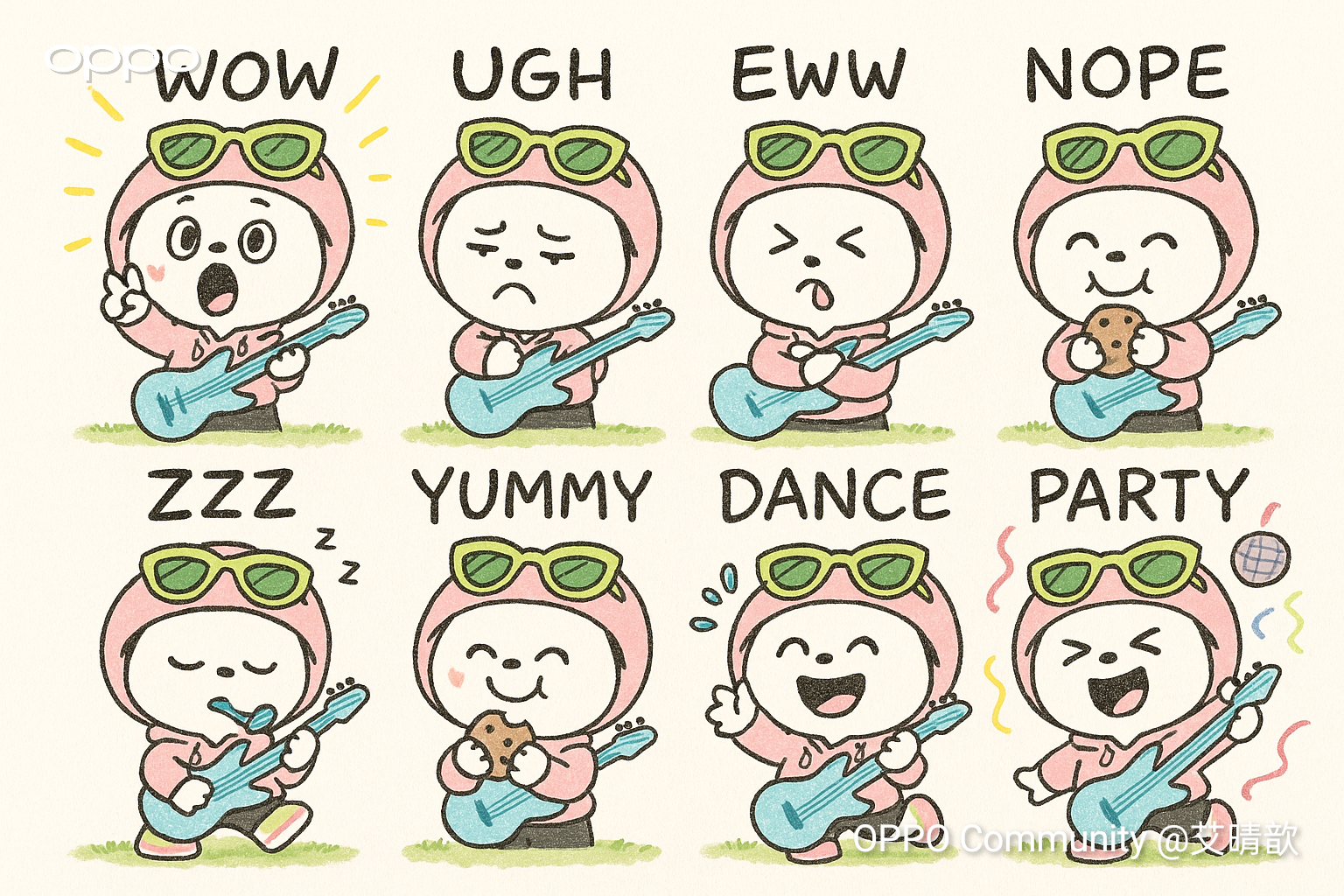 🎨 [Ollie Aftermelody] Eight Playful English Expression Stickers ...