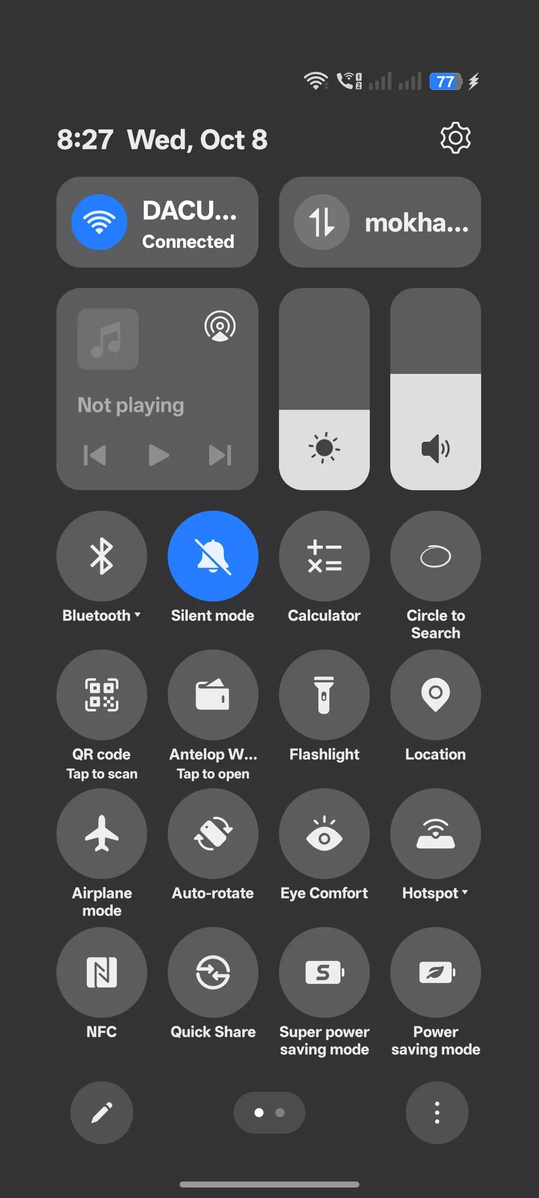 How to get transparent notification panel on oppo a78 4g it'