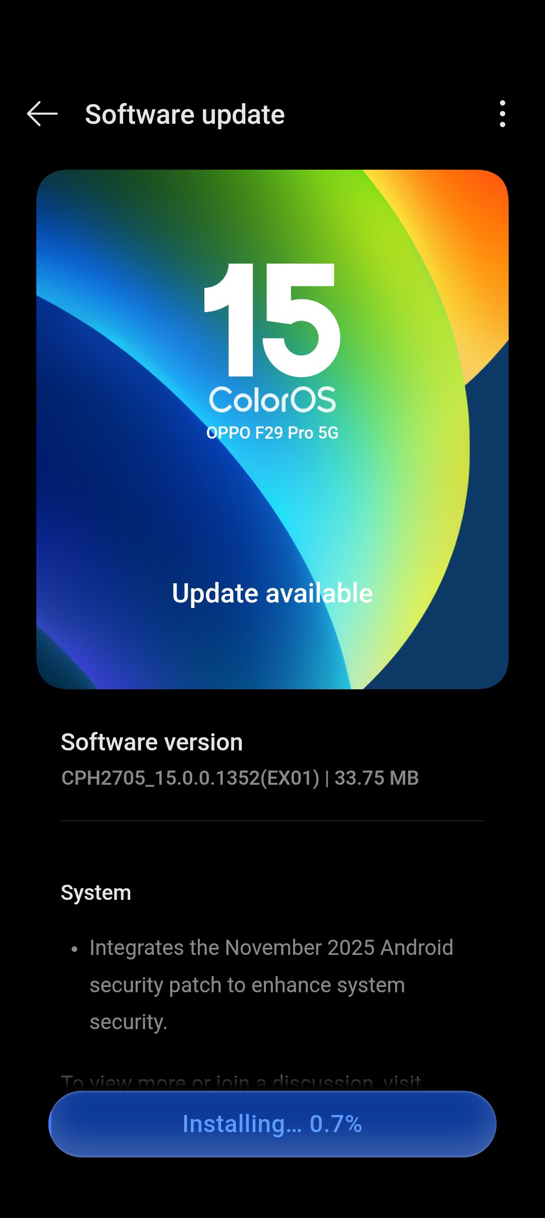 NOVEMBER PATCH FOR F29 RPO