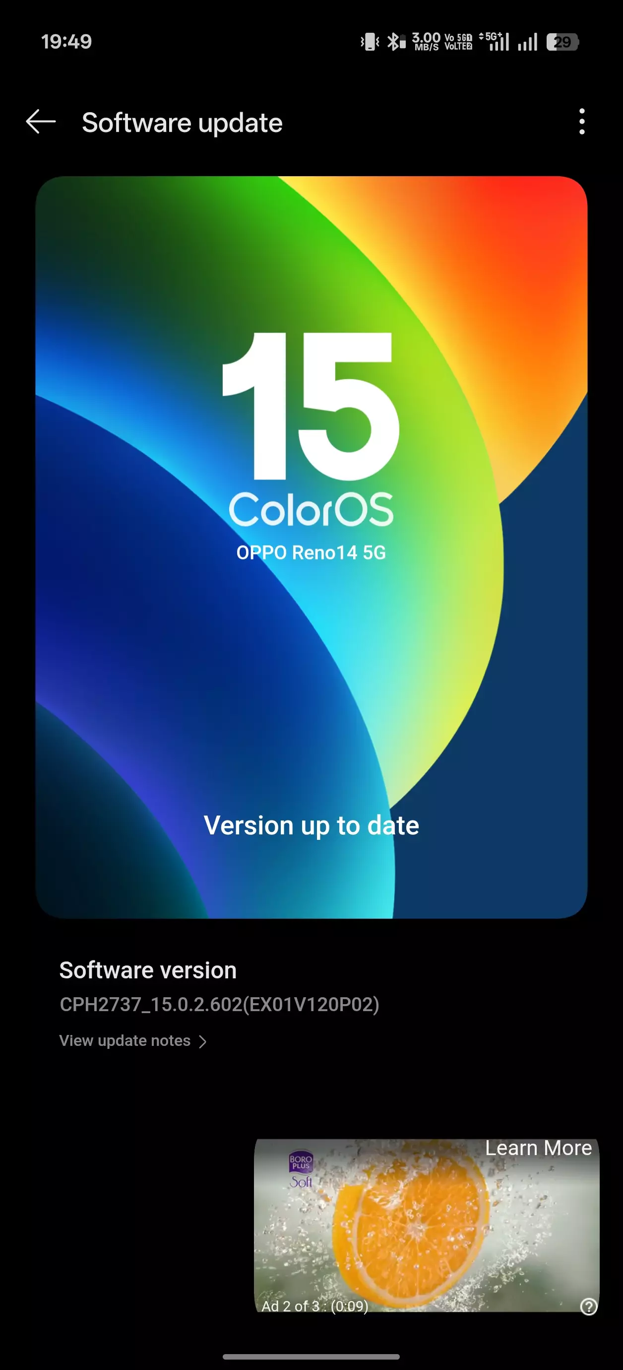 Any one recive the update on color os 16