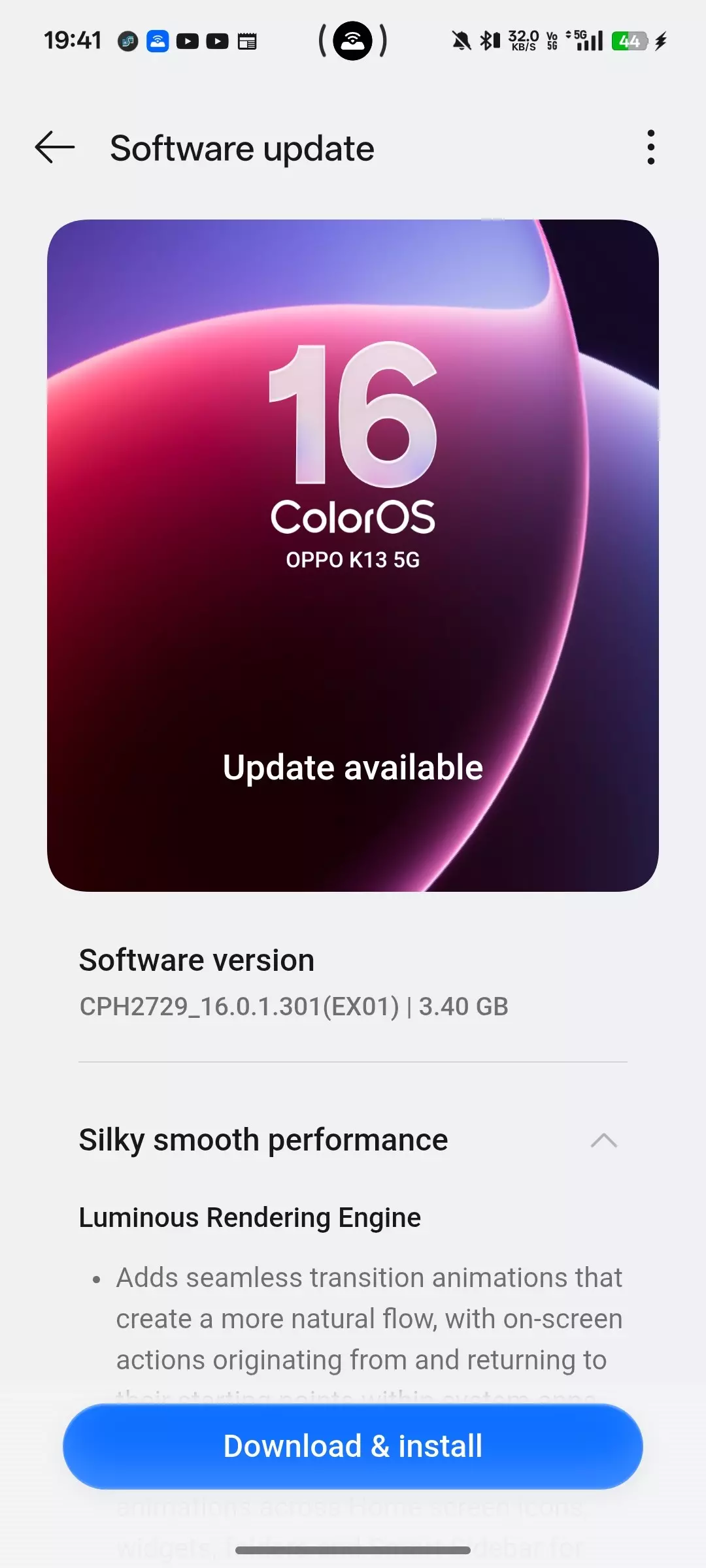 New Update Available for OPPO K13 5G!