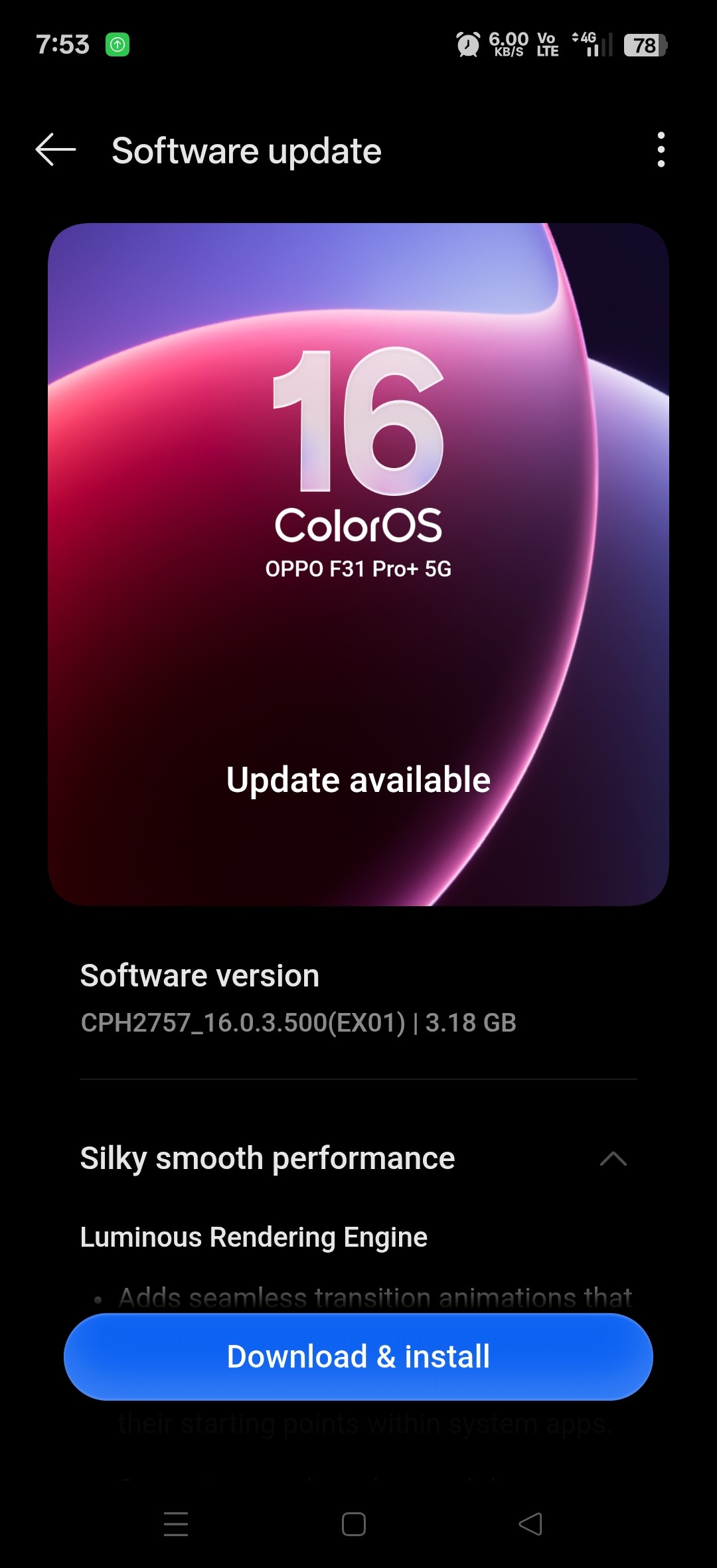 Colour OS 16 beta version released for oppo f31 pro+ #Colour
