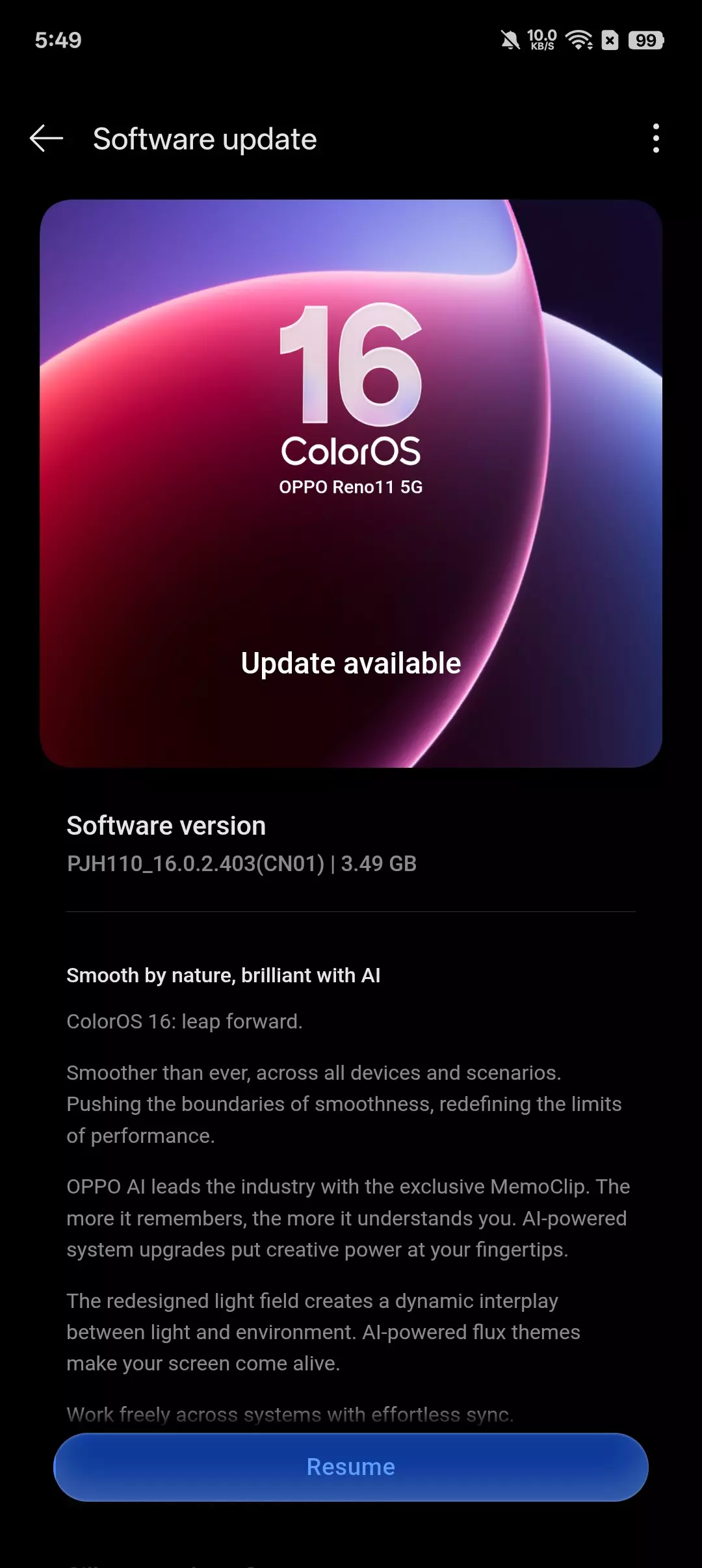 From Pakistan Finally received color os16 in OPPO Reno 11 5g