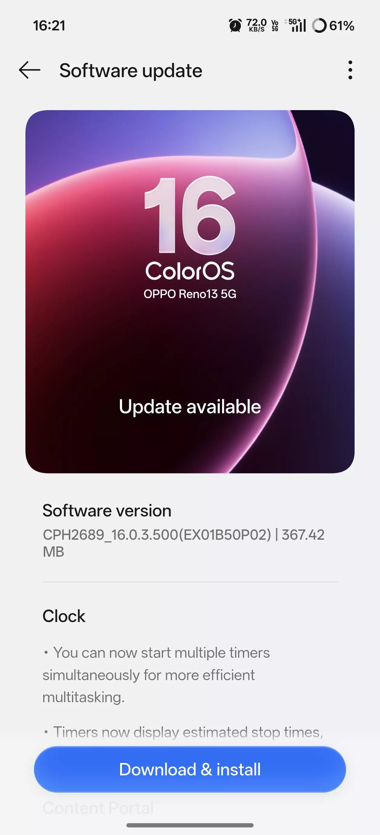 ALERT 🚨 Don't update recent security updatesMy Reno 13 devi