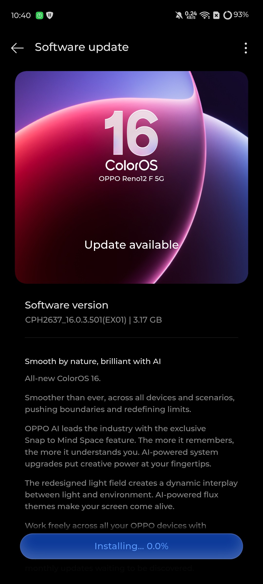 [Official Version] OPPO Reno12 F Android 16 x ColorOS 16