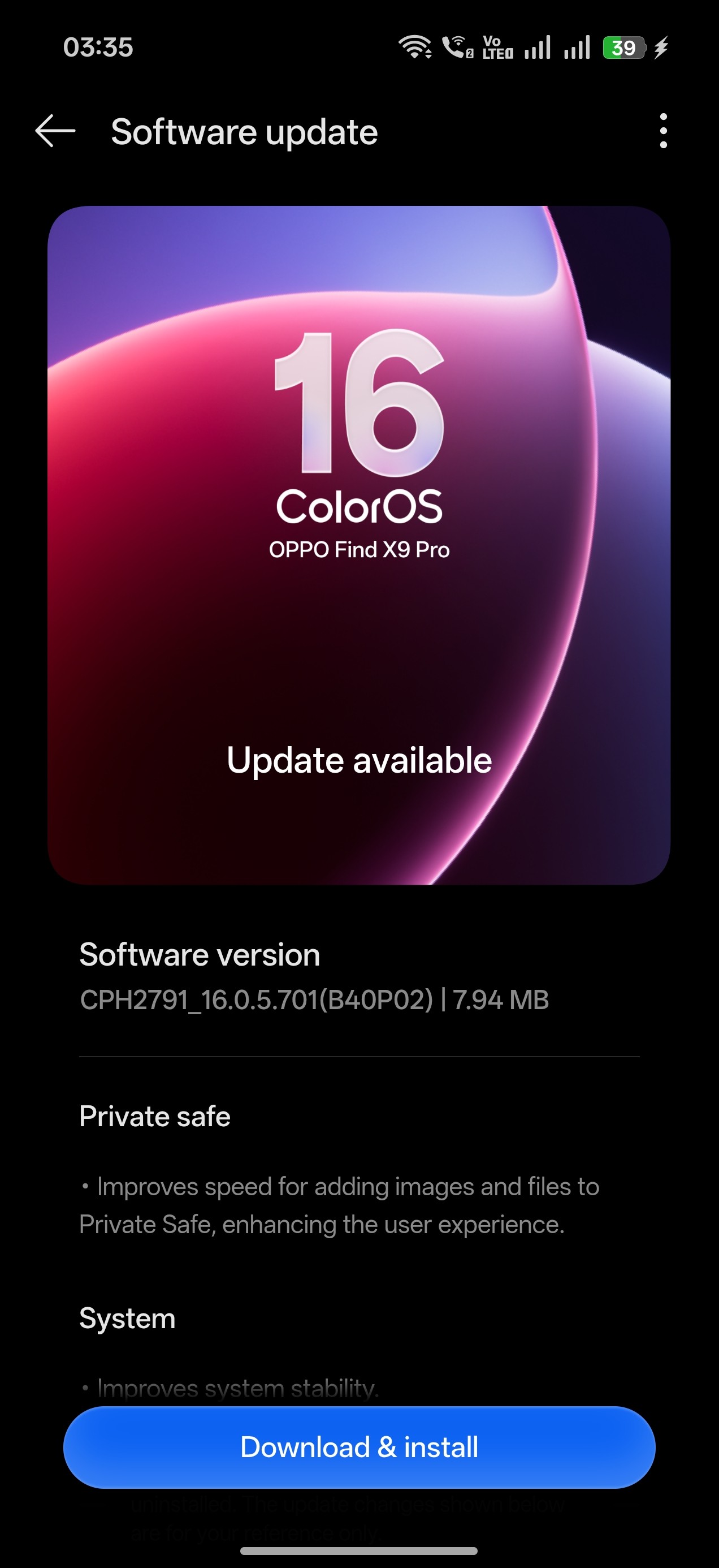 New small Update