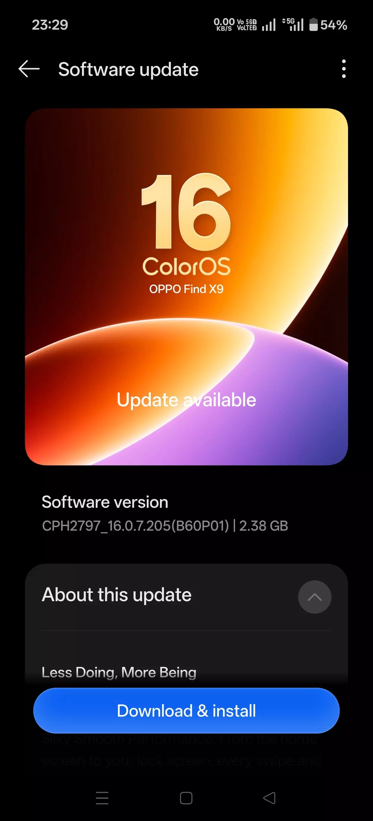 ColorOs 16 New Software Update on OPPO Find X9