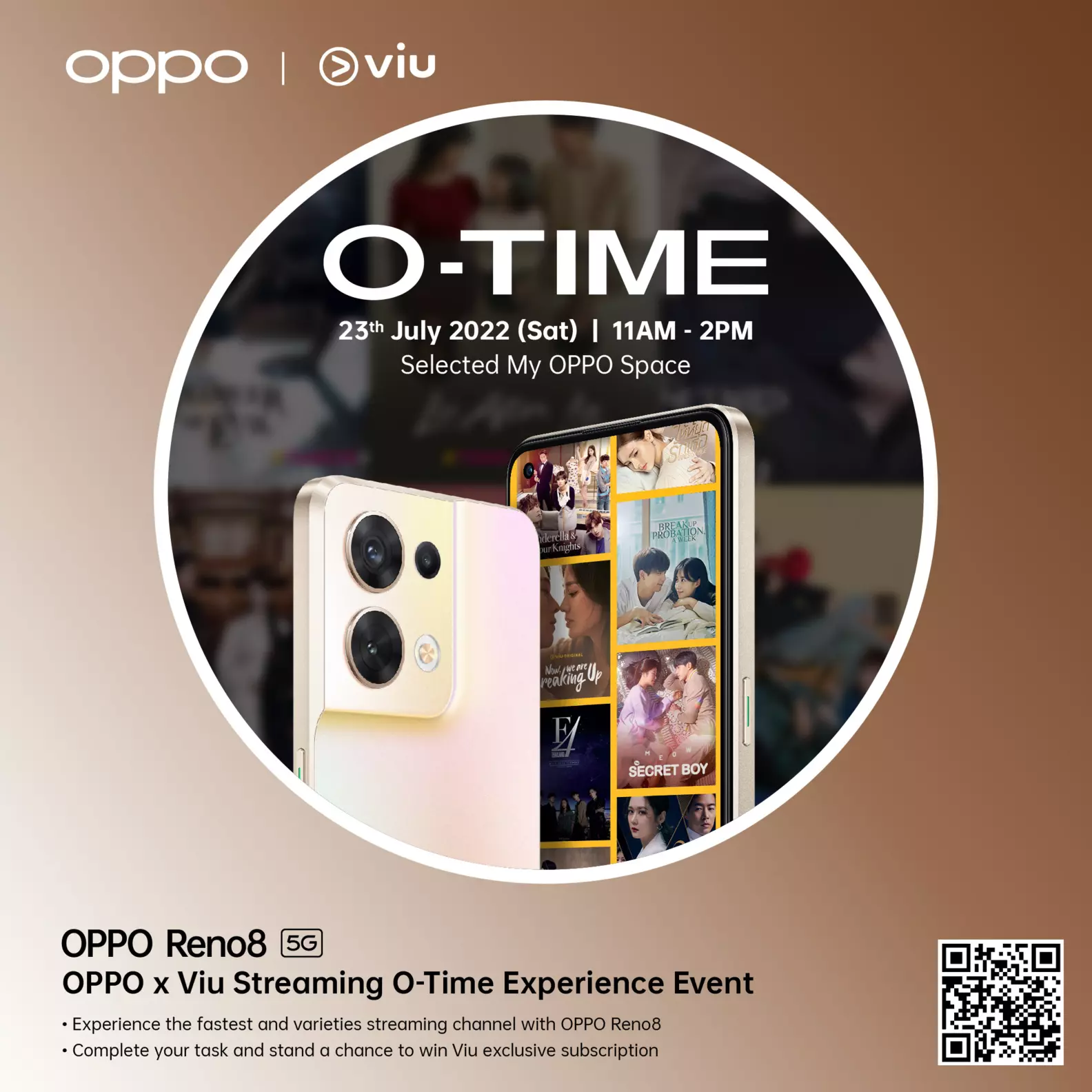 [Invitation] OPPO Reno 8 5G: OPPO x Viu Streaming O-Time Experience Event