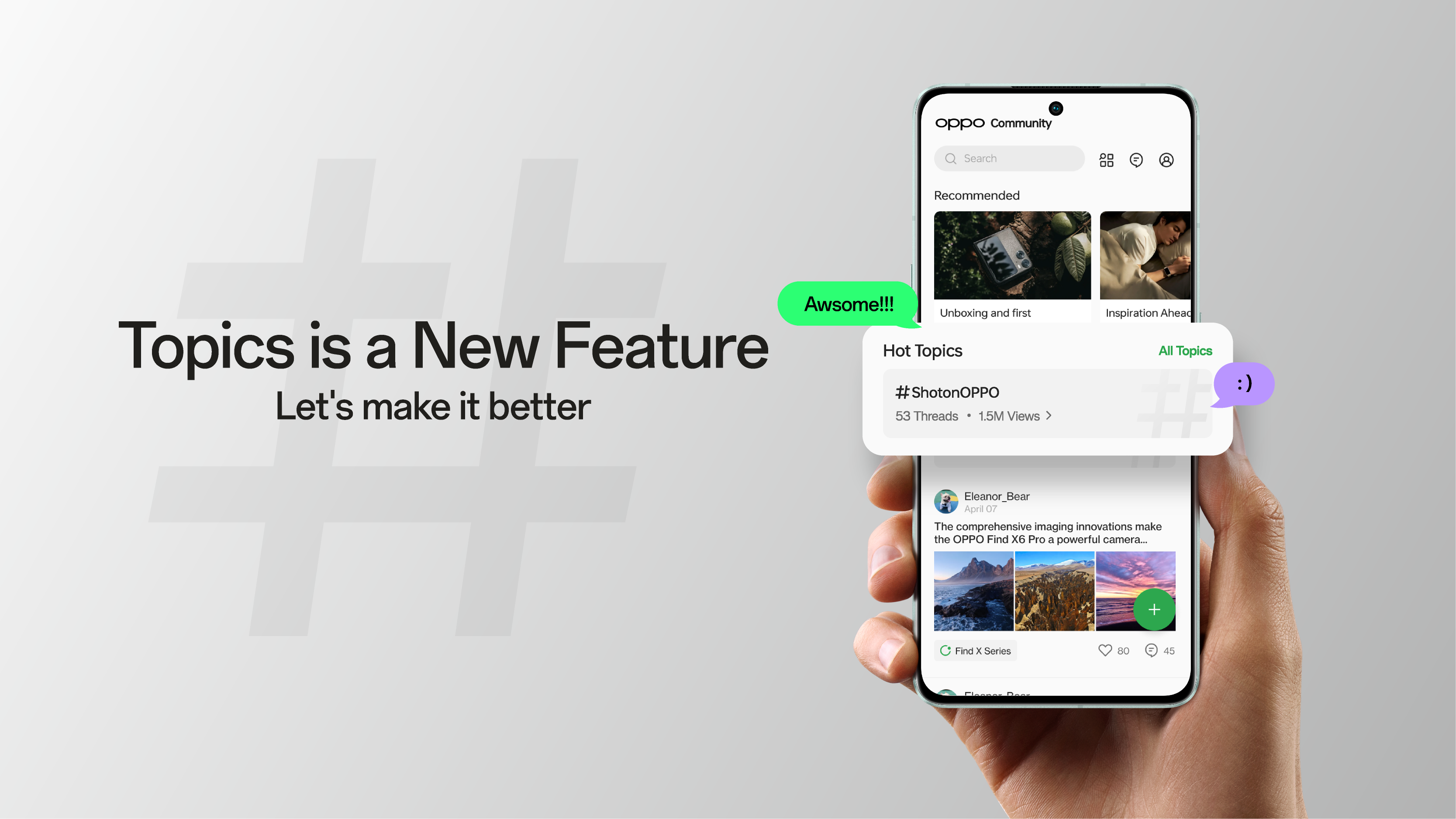 Topics is a new feature. Let's make it better