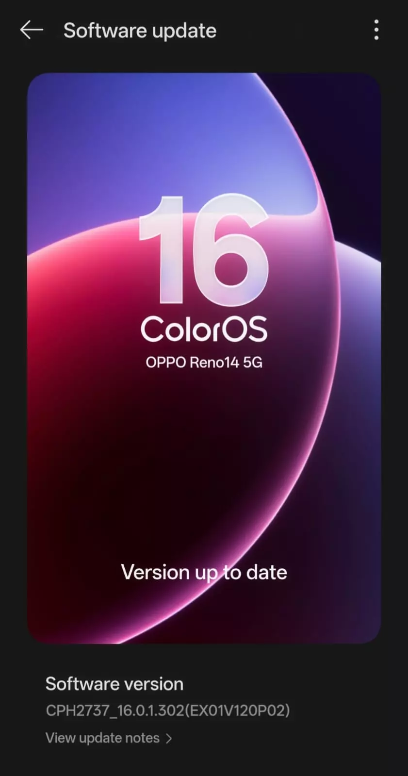 Color Os Rmx1911 Finally!!! - Received My ColorsOS 16 Update On My OPPO Reno