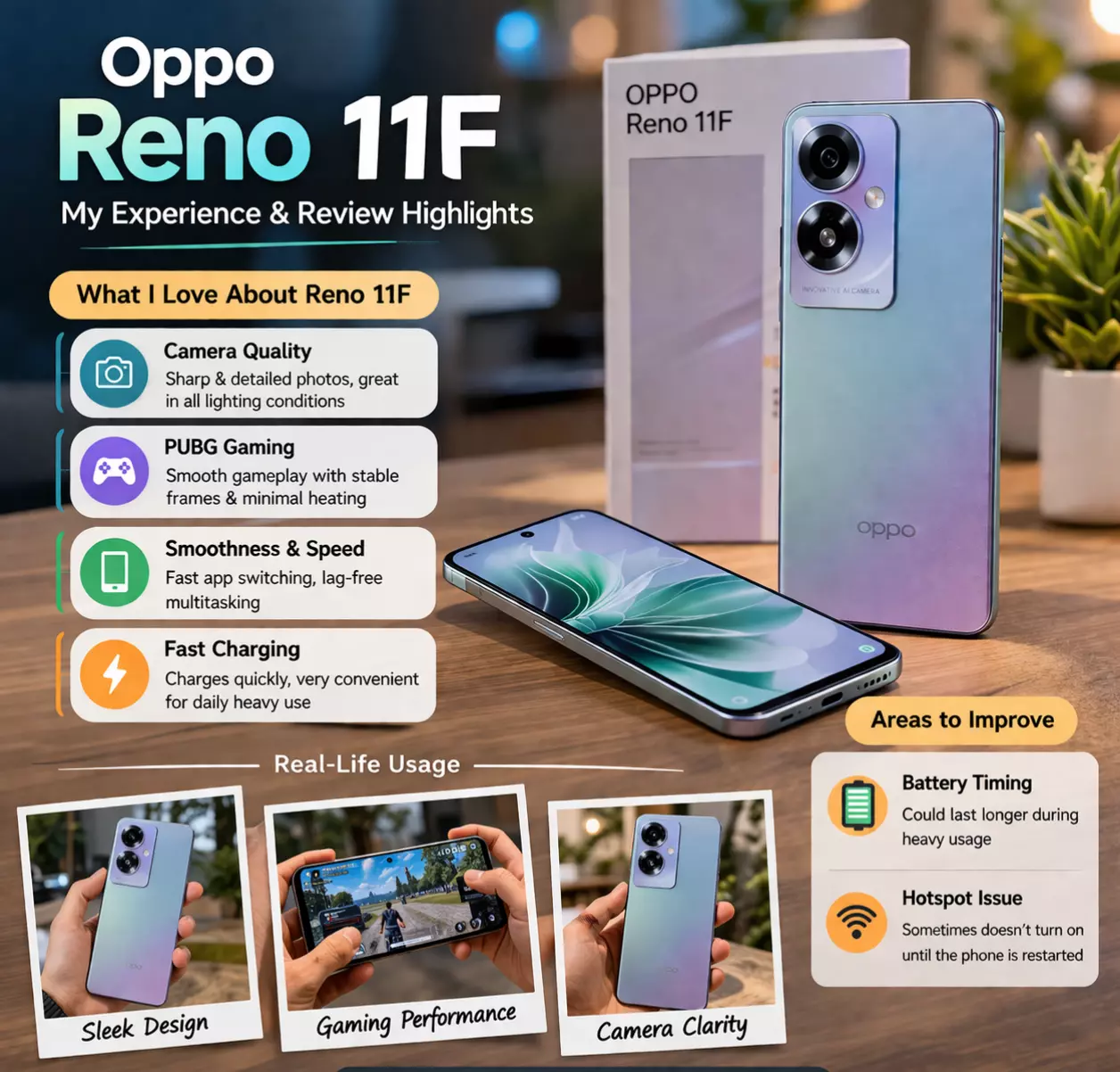 Oppo Reno 11F What Works Well and What Needs Fixing | Camera, Gaming ...
