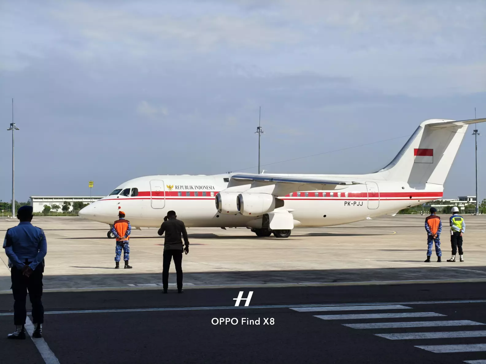 Java Laundrant Jet Boeing Business Jet 2 (BBJ2) at Indramayu, West Java